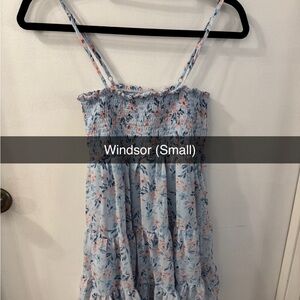 Windsor Blue and Pink Floral Dress
